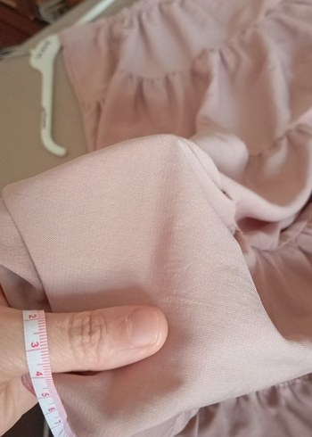 Bej Uzun Volanlı Bohem Etek - Görsel 12