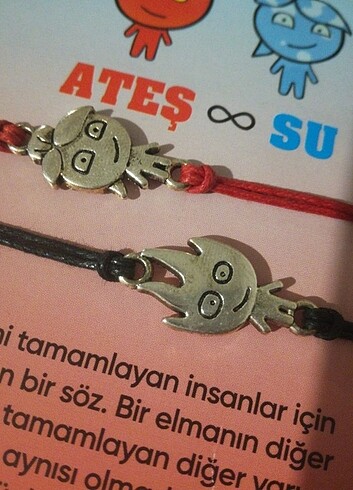 Ateş ve Su çift bilekliği