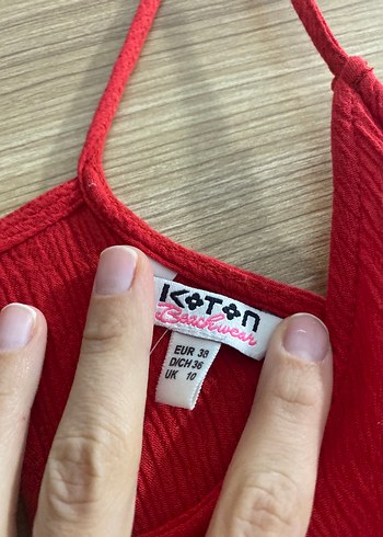 Kırmızı Askılı Midi Bohem Tulum - Görsel 3