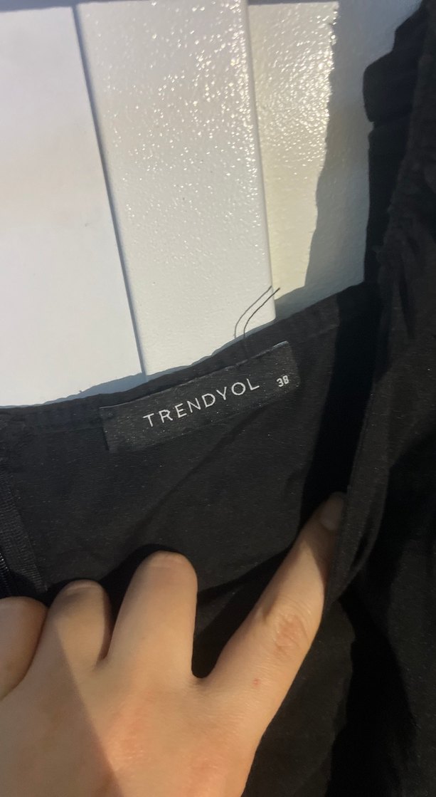 Siyah Kısa Kollu Drapeli Mini Elbise - Görsel 4