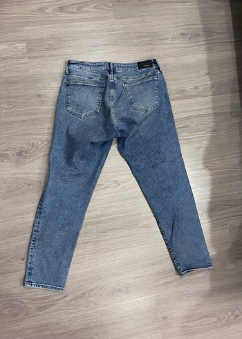 Kadın Mavi Normal Boy Denim Pantolon - Görsel 2