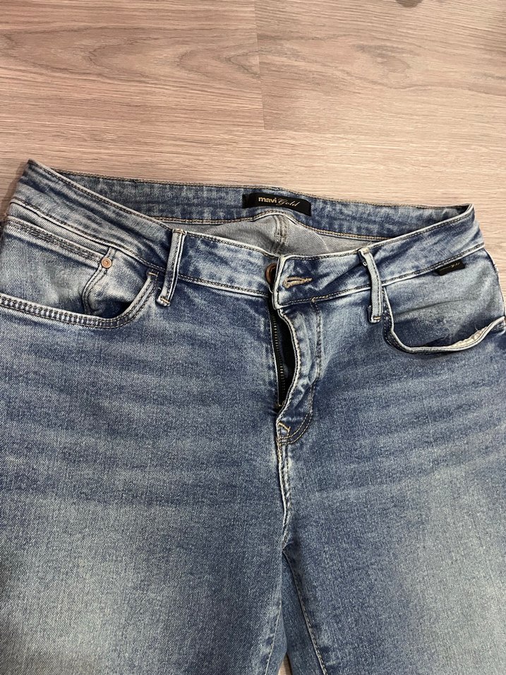 Kadın Mavi Normal Boy Denim Pantolon - Görsel 4
