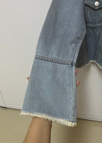 Kısa kot ceket - Görsel 4