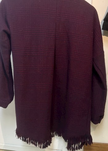 Düğmeli Bordo Kadın Gömlek - Görsel 2