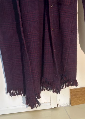 Düğmeli Bordo Kadın Gömlek - Görsel 4