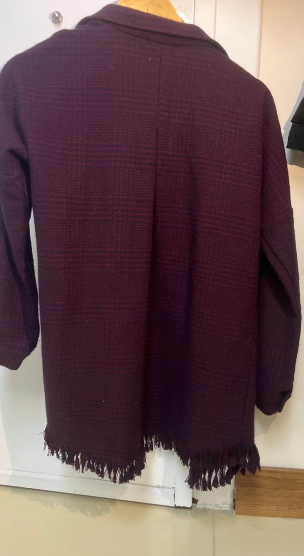 Düğmeli Bordo Kadın Gömlek - Görsel 2