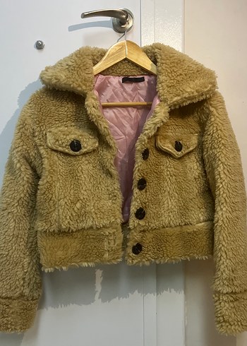Kahverengi peluş ceket - Görsel 3