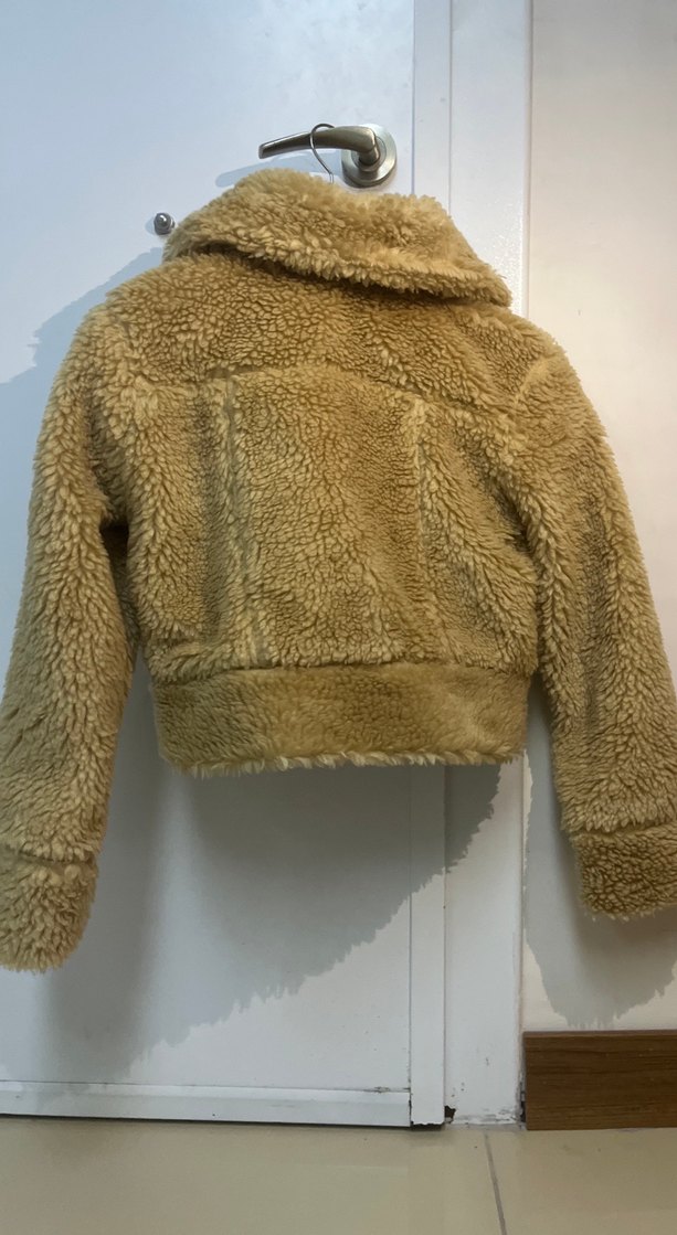 Kahverengi peluş ceket - Görsel 2