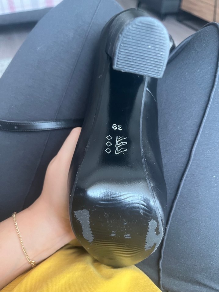 Siyah Platform Topuklu Kadın Ayakkabı - Görsel 4