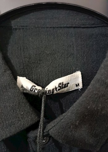 Siyah Keten Gömlek Uzun Kollu - Görsel 3