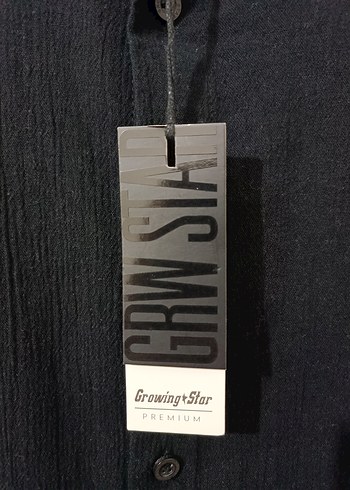 Siyah Keten Gömlek Uzun Kollu - Görsel 2