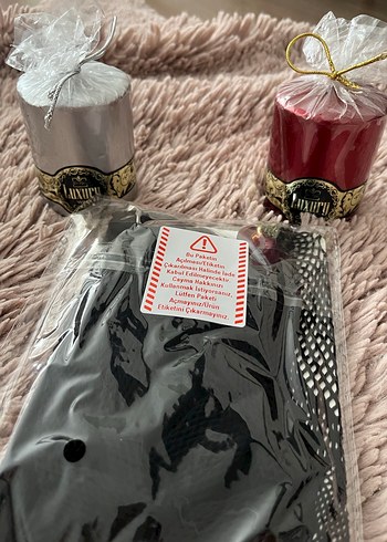 Siyah ve Kırmızı Mum Seti - Görsel 3