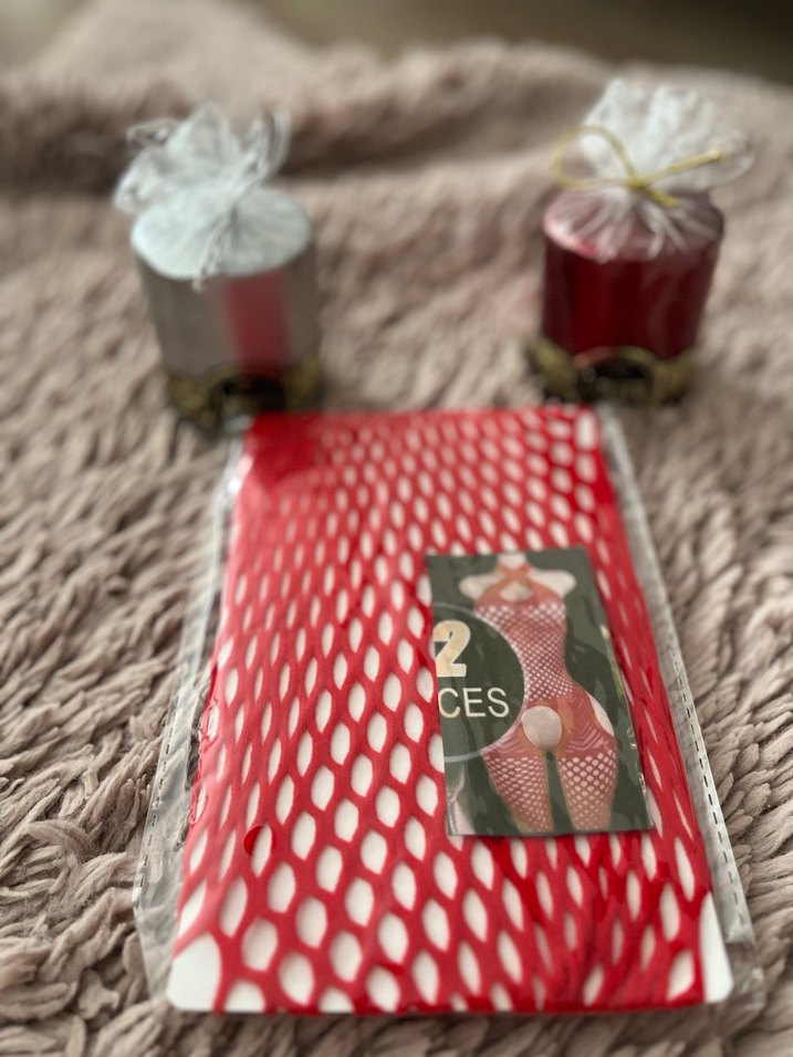 Kırmızı Dantel Detaylı Mini File Çorap - Görsel 2