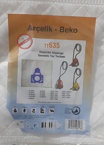 Elektrikli süpürge toz torbası 