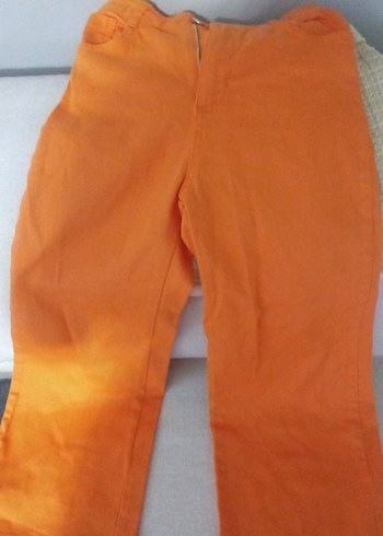 Turuncu Normal Boy çocuk  Kumaş Pantolon - Görsel 4