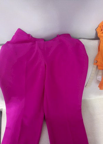 İpekyol Pembe krep Düğmeli Kadın Pantolon - Görsel 2