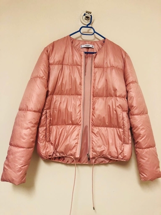 Pembe Şişme Mont