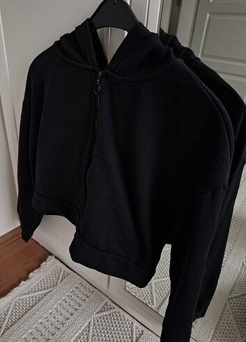 Crop fermuarli sweatshirt hirka