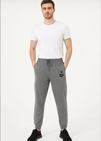 Erkek Gri Fermuarlı Rahat Kesim Eşofman - Görsel 2