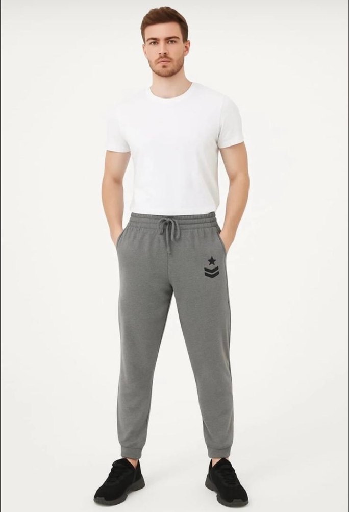 Erkek Gri Fermuarlı Rahat Kesim Eşofman - Görsel 2