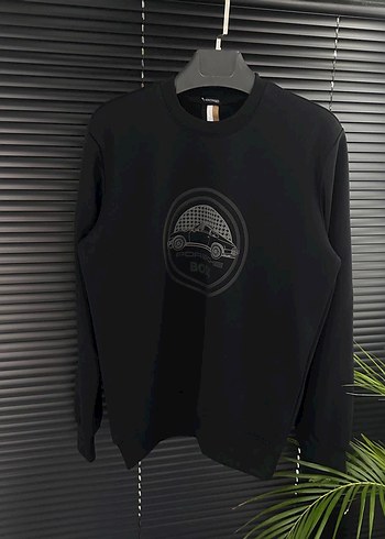 Beyaz Baskılı Uzun Kollu Pamuklu Sweatshirt - Görsel 14