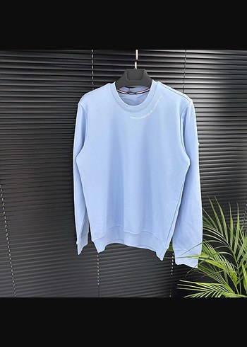 Beyaz Baskılı Uzun Kollu Pamuklu Sweatshirt - Görsel 5