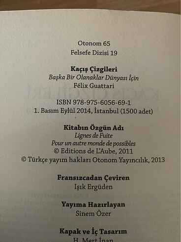  Kaçış çizgileri kitap