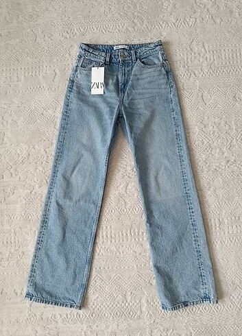 Zara straıght yüksel bel jean 
