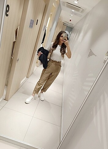 Zara kemerli kargo pantolon 