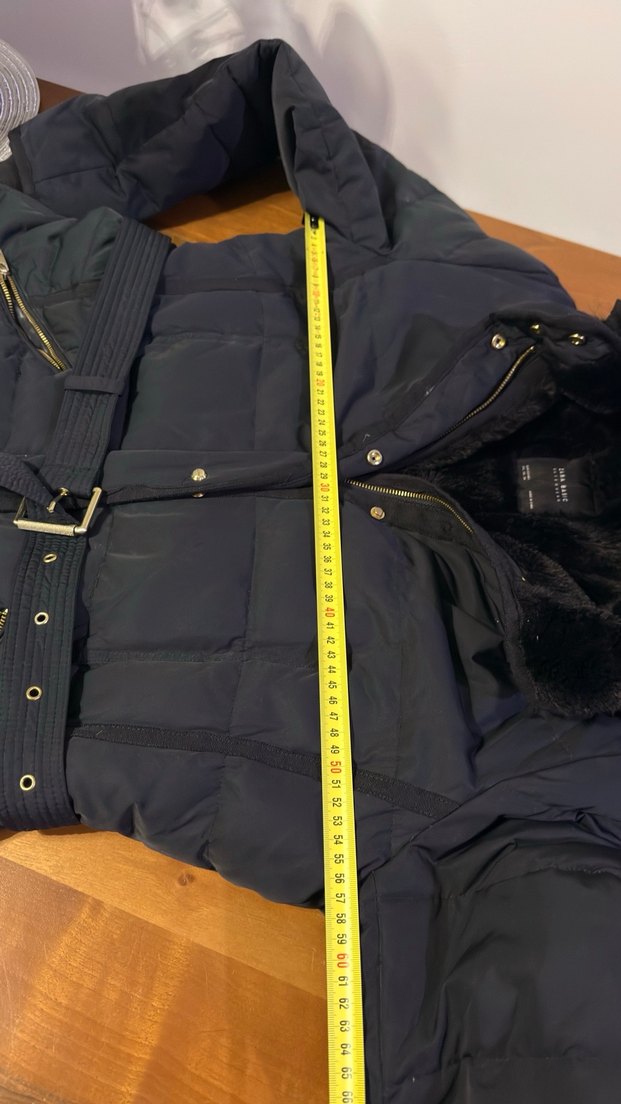 ZARA ŞİŞME  Uzun Kadın Kışlık Mont - Görsel 3