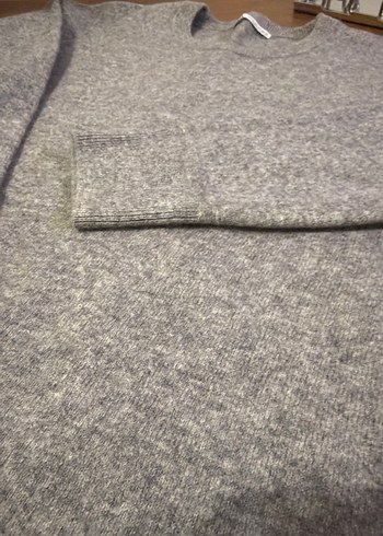 ZARA Gri Yün erkek Kazak - Görsel 7