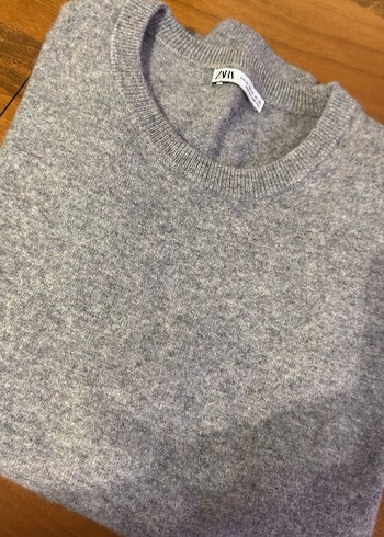 ZARA Gri Yün erkek Kazak - Görsel 2