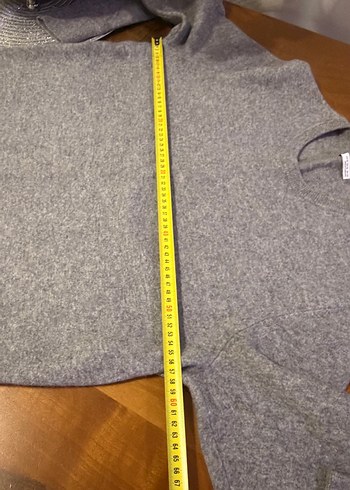 ZARA Gri Yün erkek Kazak - Görsel 6