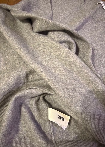 ZARA Gri Yün erkek Kazak - Görsel 9