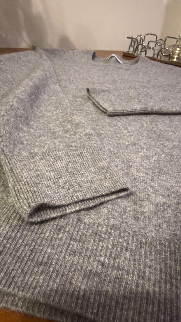 ZARA Gri Yün erkek  Kazak - Görsel 3