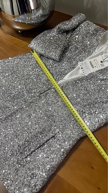 xl Beden beyaz Renk ZARA PAYETLİ BLAZER