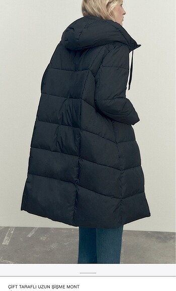 ZARA ŞİŞME UZUN MONT - Görsel 3