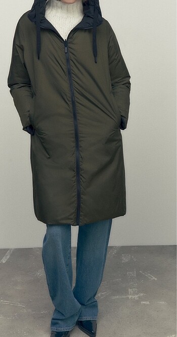 ZARA ŞİŞME UZUN MONT - Görsel 4