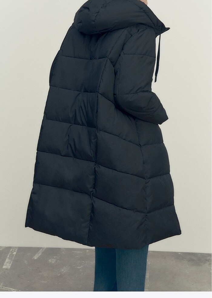 ZARA ŞİŞME UZUN MONT - Görsel 3