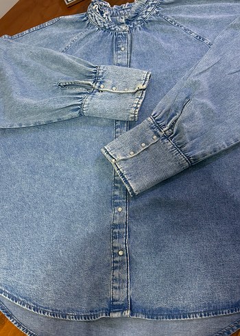 Mango jean gömlek - Görsel 7