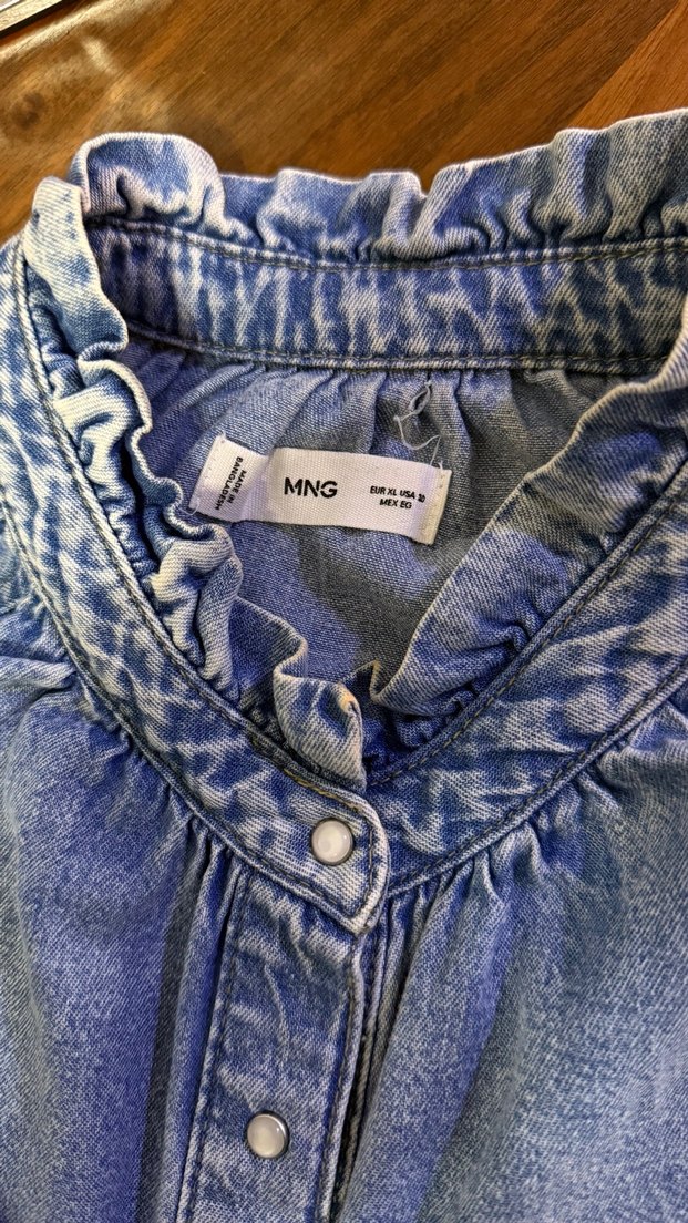 Mango jean gömlek - Görsel 3