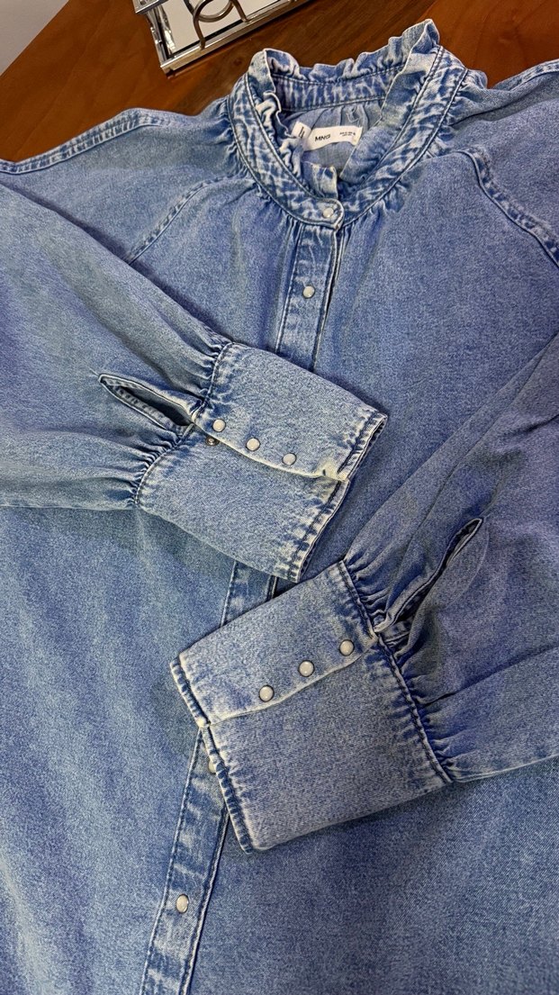 Mango jean gömlek - Görsel 2