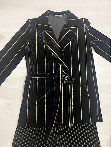 ZARA KADİFE BLAZER VE PANTOLON TAKIM