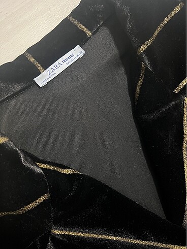 l Beden siyah Renk ZARA KADİFE BLAZER VE PANTOLON TAKIM