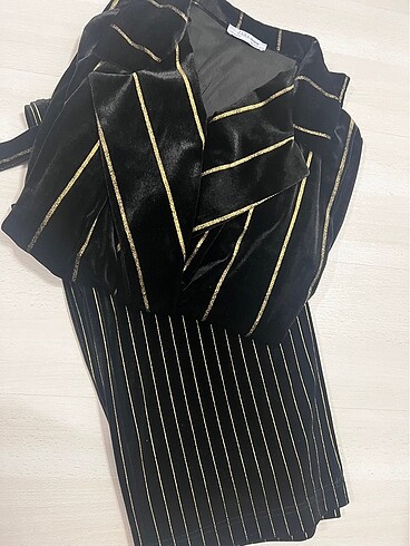 ZARA KADİFE BLAZER VE PANTOLON TAKIM - Görsel 7