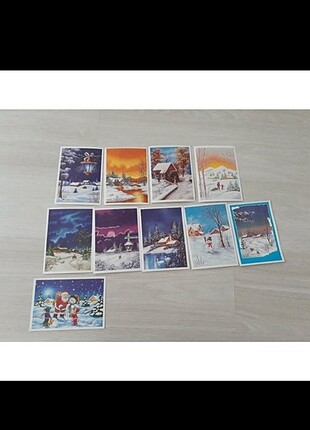 Simli yilbasi temali kartpostal