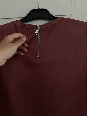 m Beden bordo Renk Zara süet üst