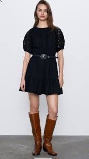 xs Beden Zara siyah elbise