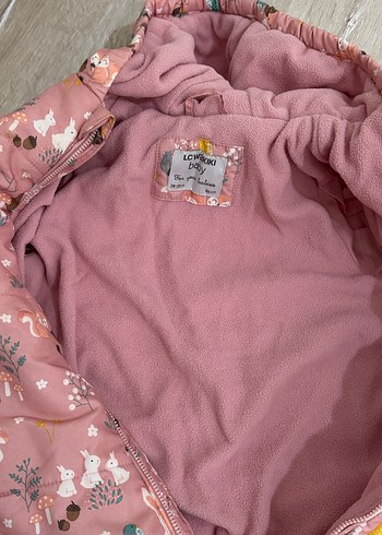 Kız Bebek Pembe Desenli astronot mont - Görsel 4