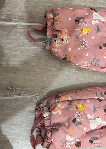 Kız Bebek Pembe Desenli astronot mont - Görsel 2